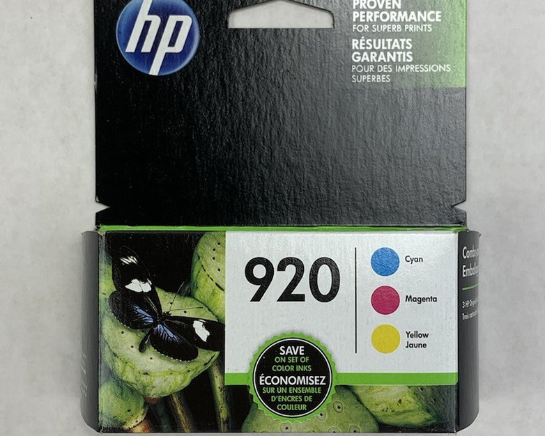 HP N9H55FN 920 Ink Cartridges Cyan Magenta Yellow EXP Oct. 2019 (Lot of 4)