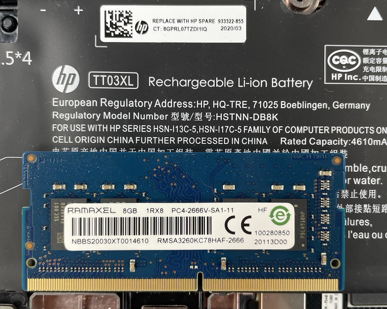 HP EliteBook 850 G6 15.6" i5-8365U 1.60 GHz 8GB RAM No SSD/OS/AC - Curved Bottom