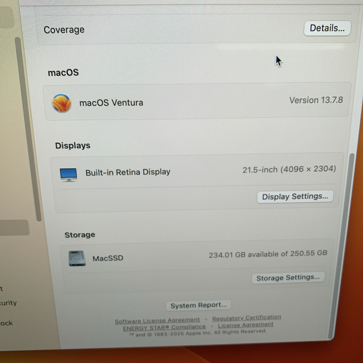Apple iMac A2116 2019 Retina 4K 21.5" 3GHz i5 8GB RAM 250GB SSD - Screen Crack2