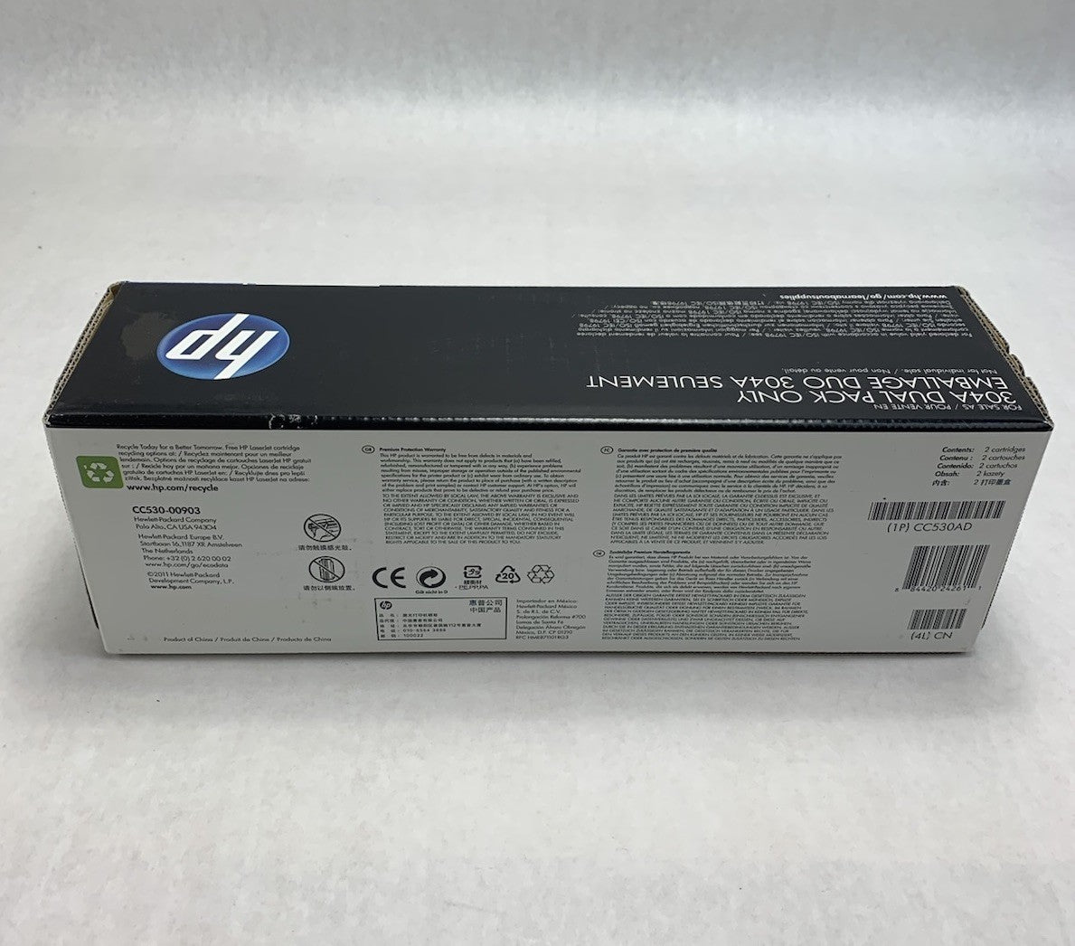HP LaserJet 304A CC530AD Black Toner Cartridge Exp: Oct 20124