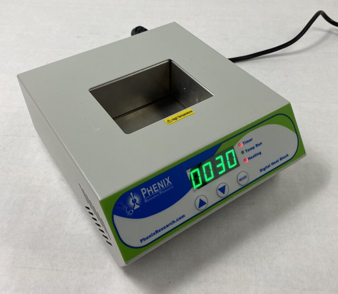 Phenix Research Model BSH1001 Digital Heat Block Dry Bath Power Tested