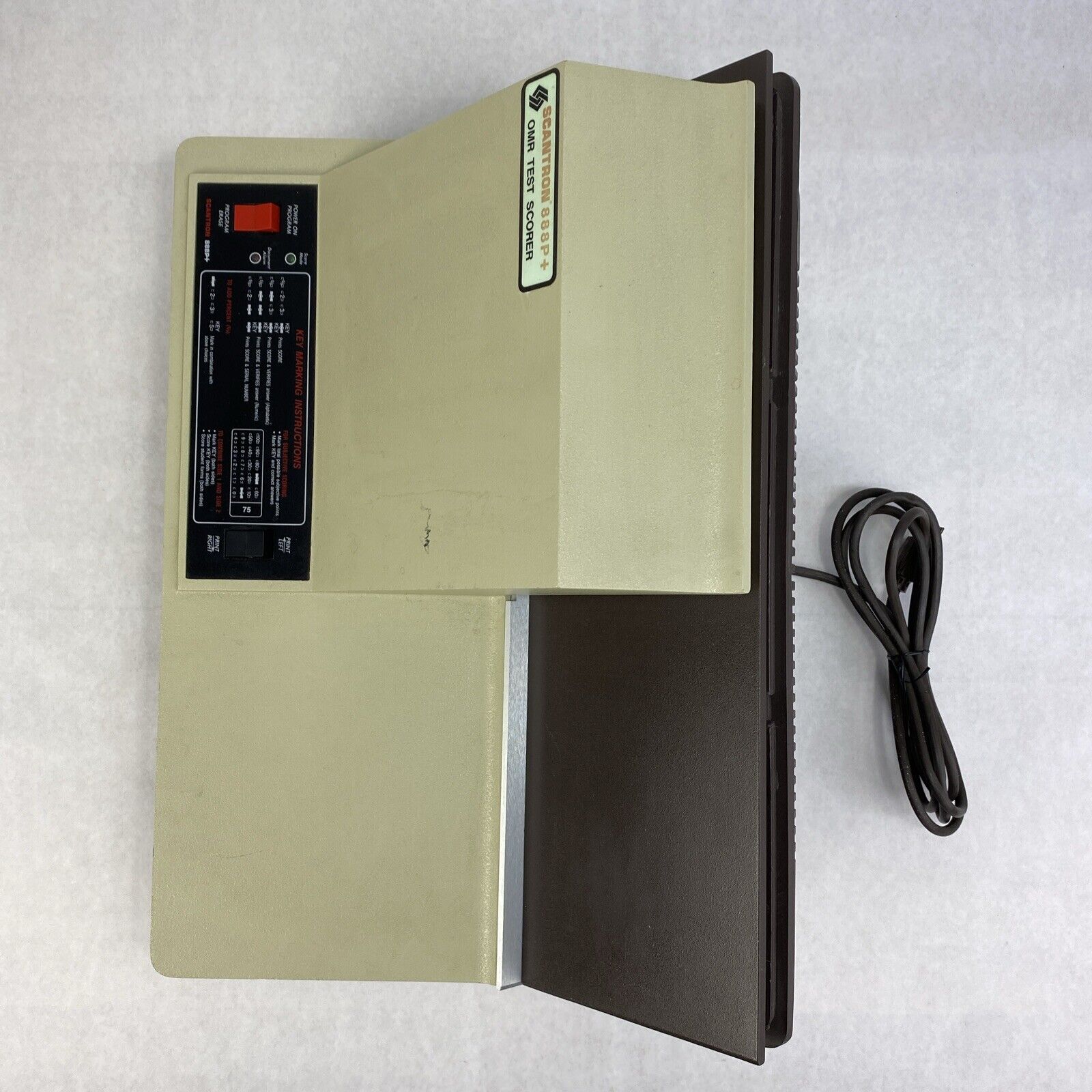 Scantron 888P+ Test Scoring Machine - For Parts or Repair