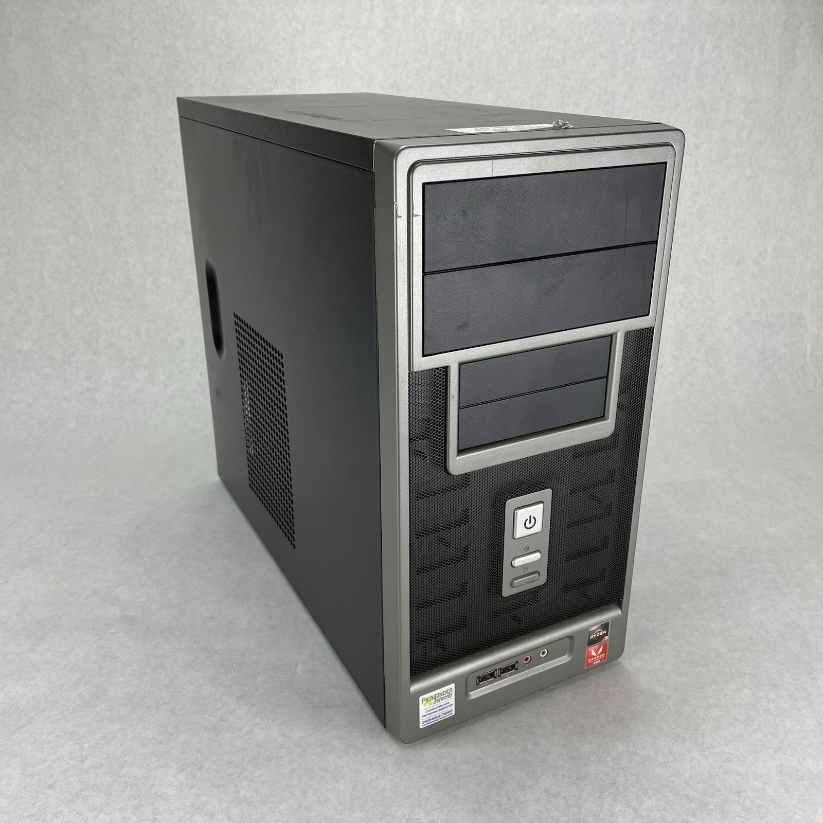 Vintage Retro Black Sleeper Build mATX Case Barebones 300w Power Supply