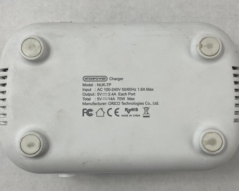 NTONPower NUK-7P 7 Port USB Power Station No Power Cord For Parts or Repair