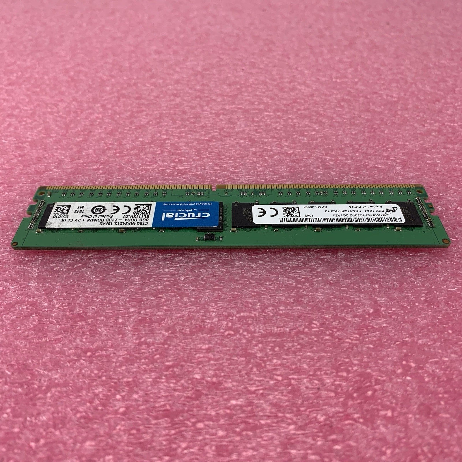 Crucial MTA18ASF1G72PZ-2G1A2II PC4-2133P-RC0-10 8GB 1Rx4 Desktop Memory RAM3
