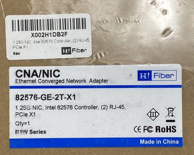 Sealed CNA/NIC 82576-GE-2T-X1 Ethernet Converged Network Adapter Intel 82576