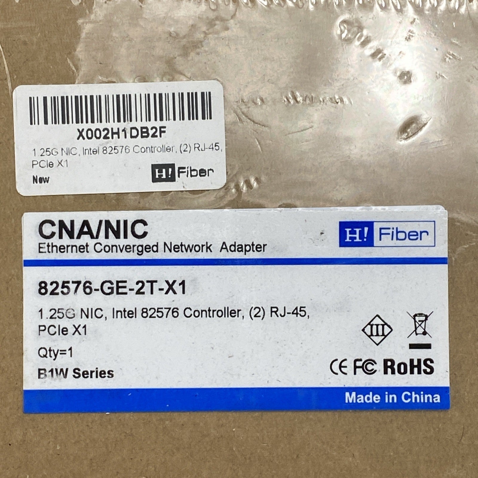 Sealed CNA/NIC 82576-GE-2T-X1 Ethernet Converged Network Adapter Intel 825761