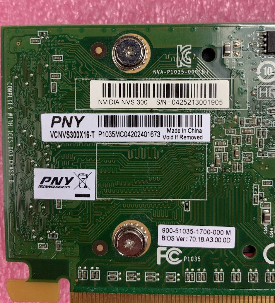 PNY Nvidia NVS 300 512MB PCI-E Video Graphics Card7