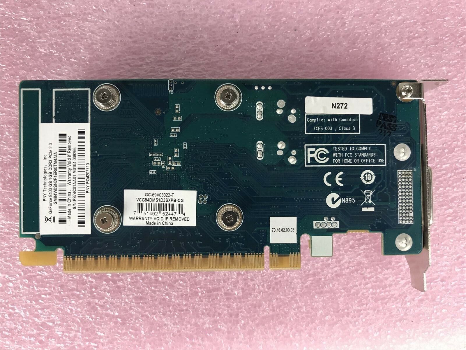 PNY GeForce 8400 GS 1GB DDR3 PCIe Graphics Card (Lot of 3)