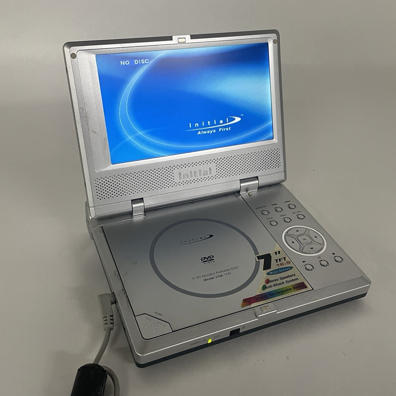 Initial IDM-1731 Portable DVD Player (7") Tested with AC Adapter0