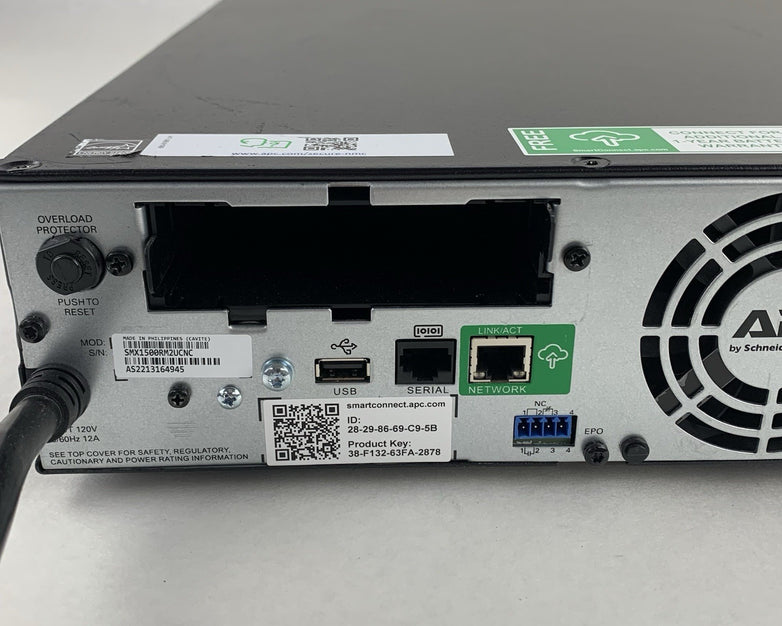 APC SMX1500RM2UCNC Battery Backup UPS Tested No Net Card No Batt No Faceplate
