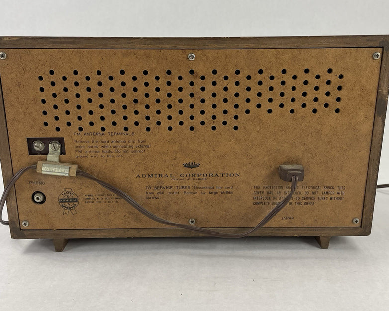 Admiral Tube Radio Model YG531 Mid-Century Wood Tested