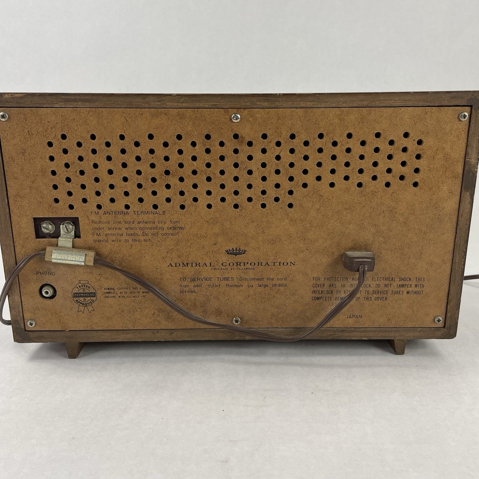 Admiral Tube Radio Model YG531 Mid-Century Wood Tested