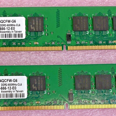 4x 1GB ProMOS V916765K24QCFW-G6 2Rx8 DDR2 800MHz CL6 PC2-6400U-66-12-E0