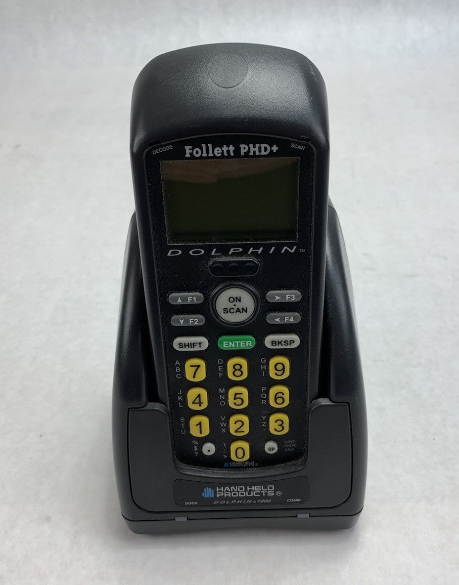 Handheld Products Dolphin Follett PHD+ Barcode Scanner w/7200 Charging Cradle2