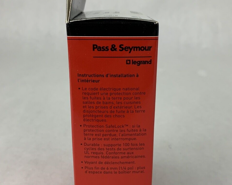 New Pass & Seymour LeGrand 1595-WCC10 GFCI Duplex Receptacle White