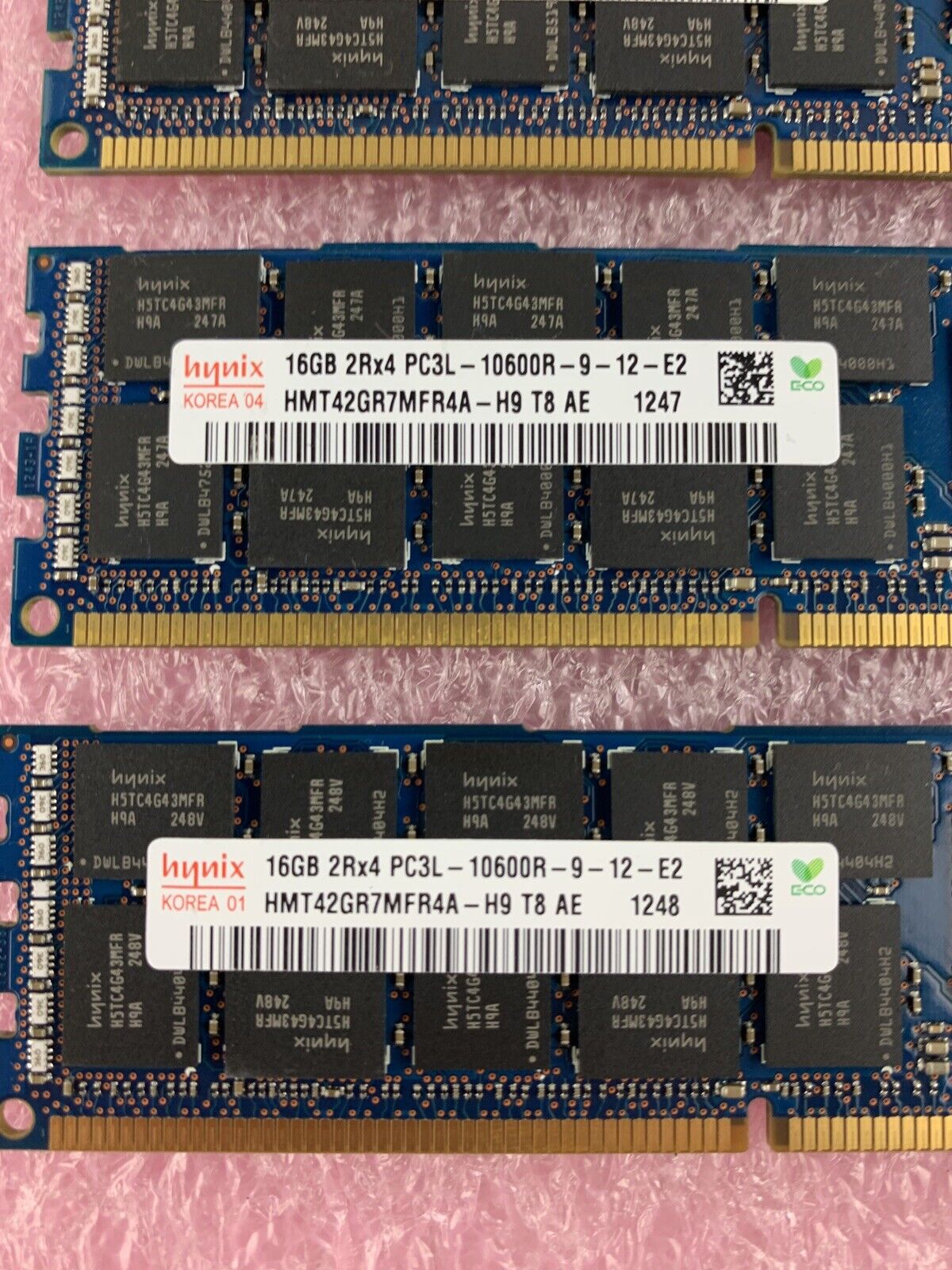 SK Hynix HMT351R7BFR8A-H9 8GB 2x4GB PC3L-10600R DDR3 Server Memory Lot of 8x