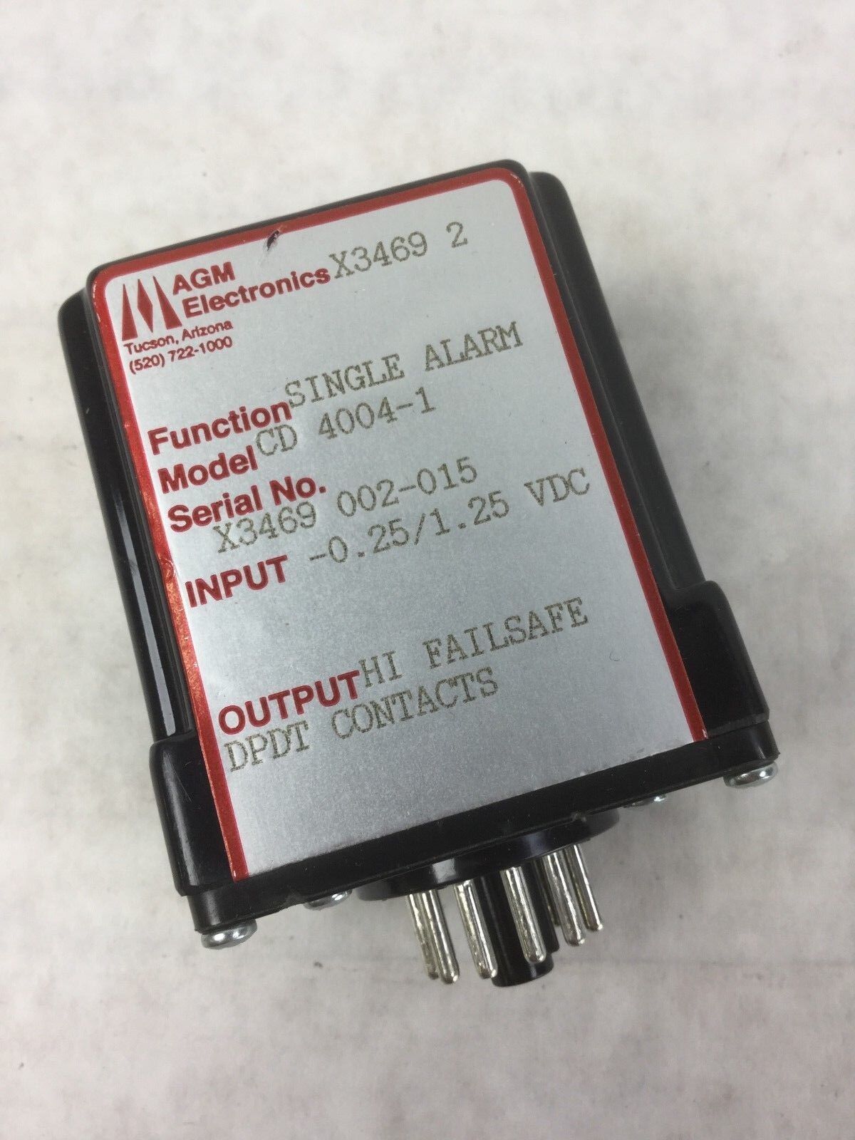 AGM Electronics X3469 2 Single Alarm CD 4004-1