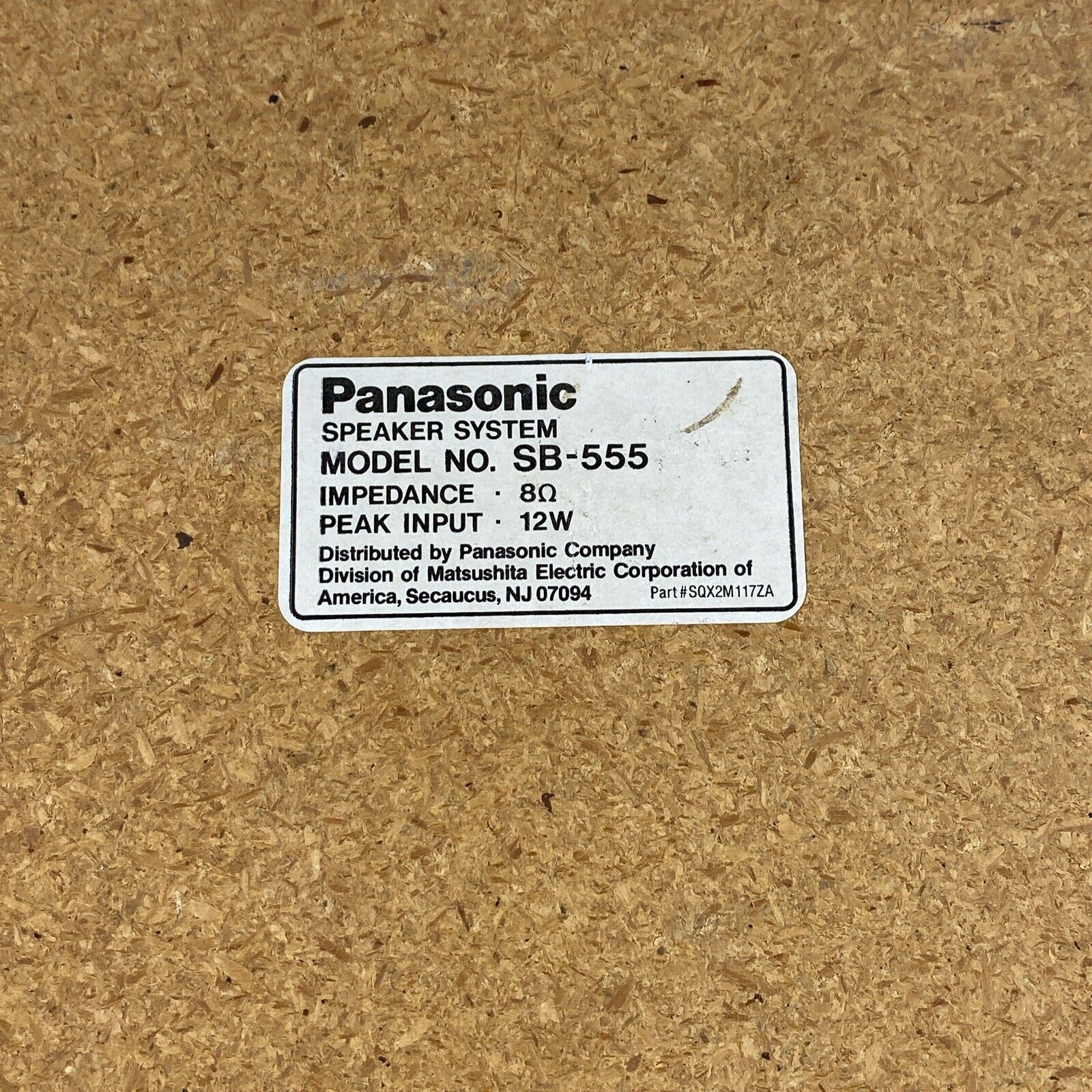 Panasonic SB-555 Retro 1970's Bookshelf Speaker System