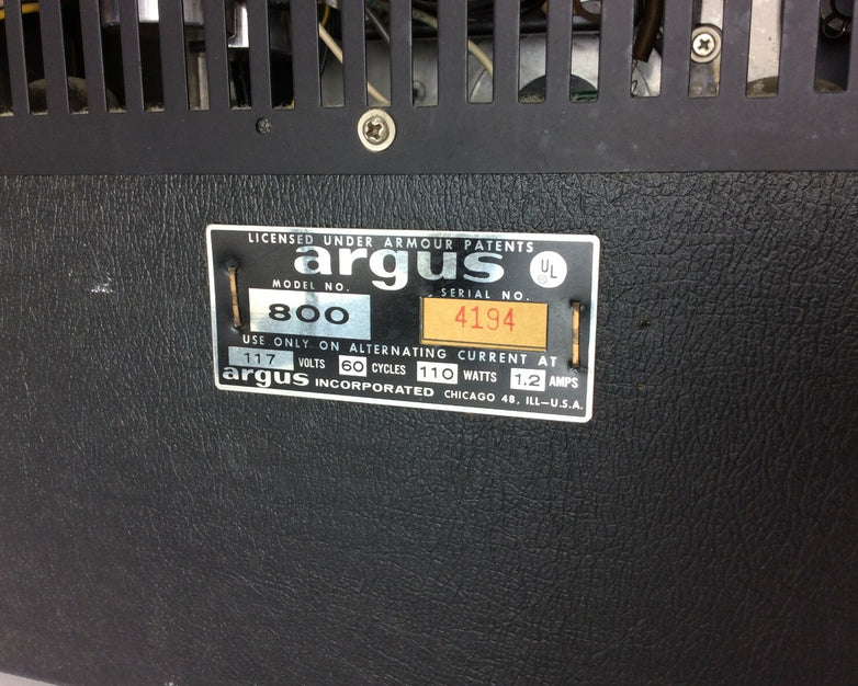 Argus Model 800 Reel to Reel Tape w/ Speakers - No Output