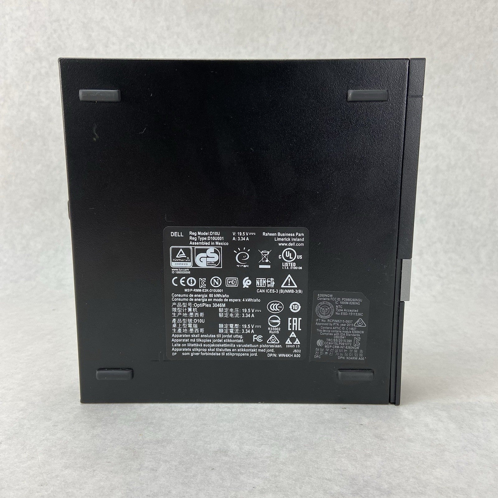 Dell Optiplex 3046 MFF Intel Core i5-6500T 2.5GHz 8GB RAM No AC/HDD/OS4
