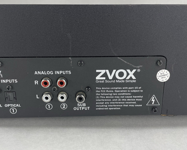 ZVOX 580 Sound Bar Sound Base Cabinet Box Subwoofer Sound System TV Platform Blk