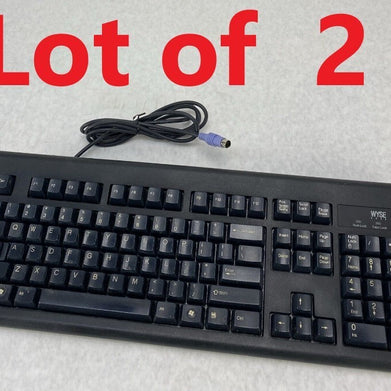Lot( 2 ) WYSE KB-3923 PS/2 Clacky Keys No Frills Keyboard Grade B