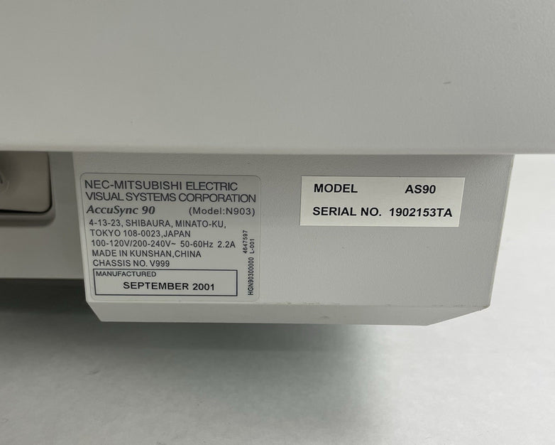 NEC AccuSync 90 17.5" AS90 N903 VGA 85hz CRT Tested