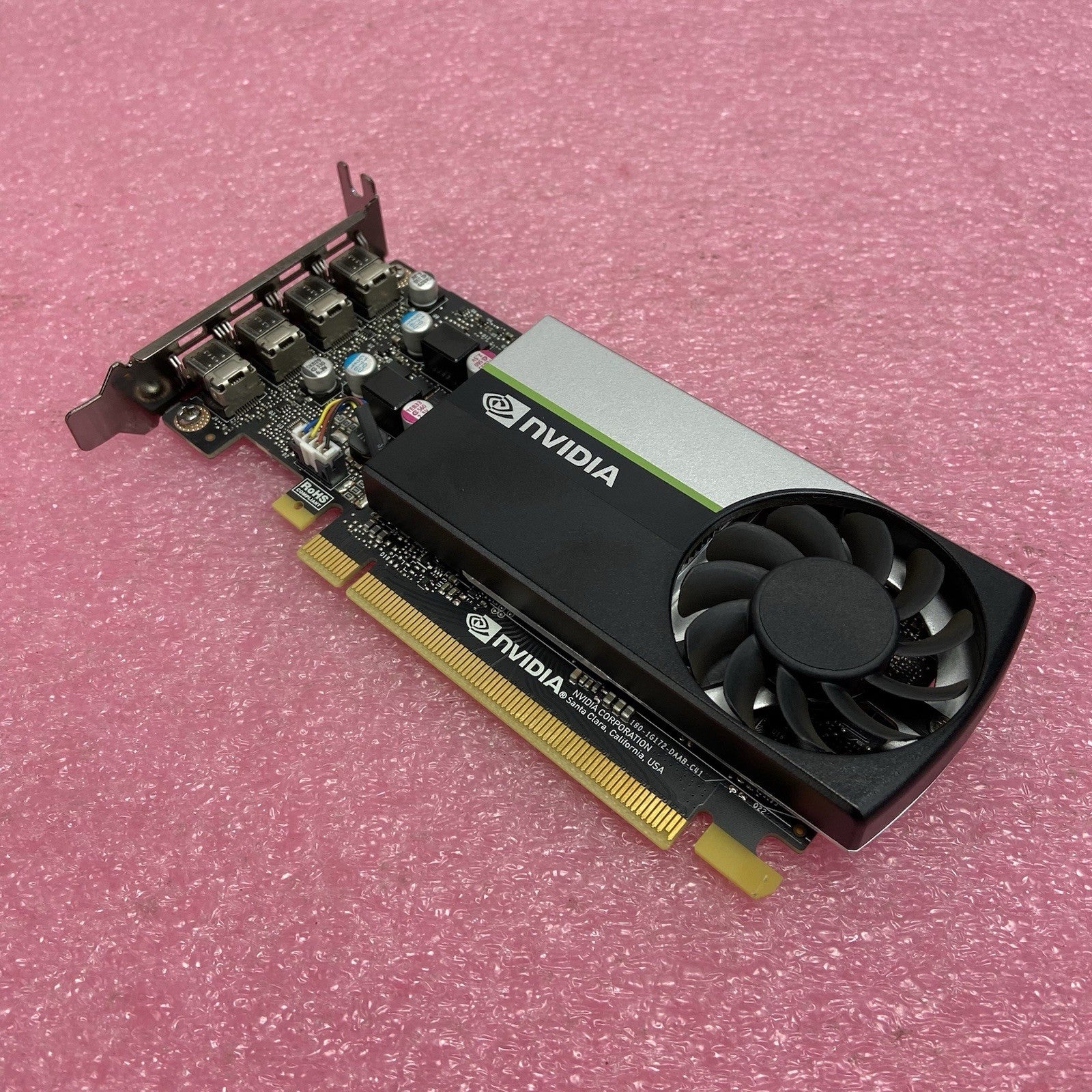 PNY Nvidia Quadro T1000 4GB GDDR6 PCIe x16 Mini DP x4 Low Profile Graphics Card0