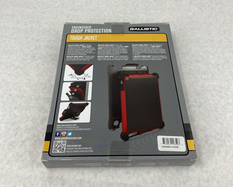 Ballistic SA0660-M355 Tough Jacket Case for Apple iPad 2nd 3rd 4th Gen Black/Red
