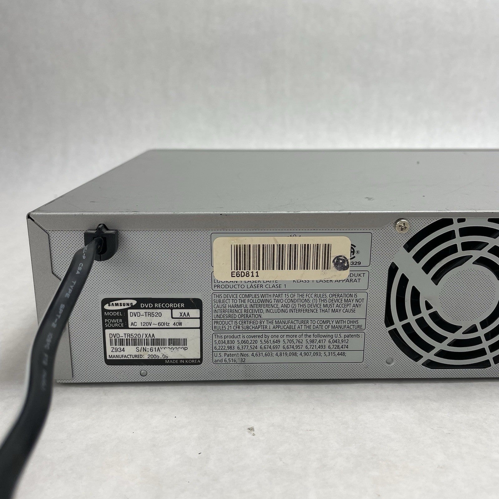 Samsung DVD-TR520 Dual Tray DVD Recorder Combo Player Copier Tested7