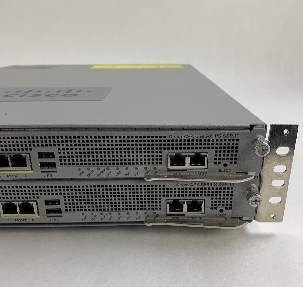 Cisco ASA 5585 8-Port GbE Firewall Security Appliance 2x 5580-X SSP-10 Mod Cards