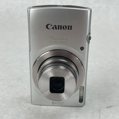 Canon PowerShot ELPH 180 Camera 20MP 8X Zoom Tested Works No Battery No Charger