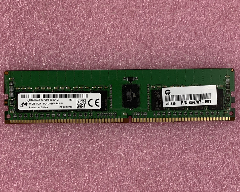 Micron MTA18ASF2G72PZ-2G6D1QI 16 GB 1RX4 PC4-2666V-RC1-11 ECC Server Memory Ram