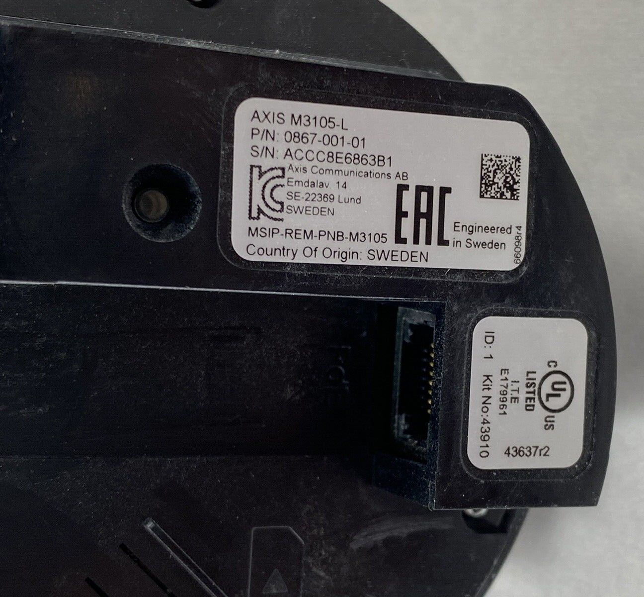 Axis M3105-L Indoor/Outdoor Network Security Camera Untested