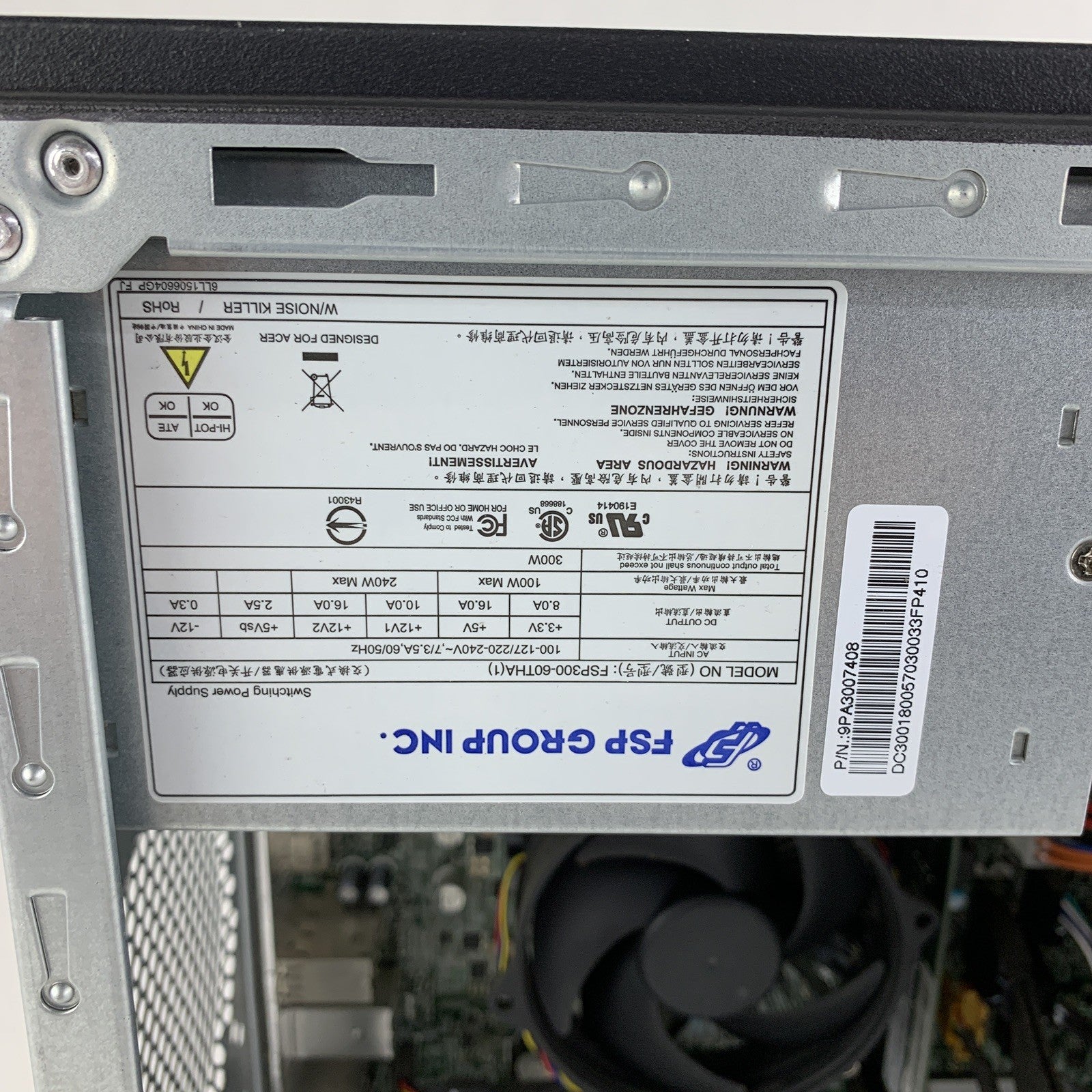 Acer Aspire TC-780 MT Desktop Intel Core i5-7400 8 GB Ram No OS No HDD