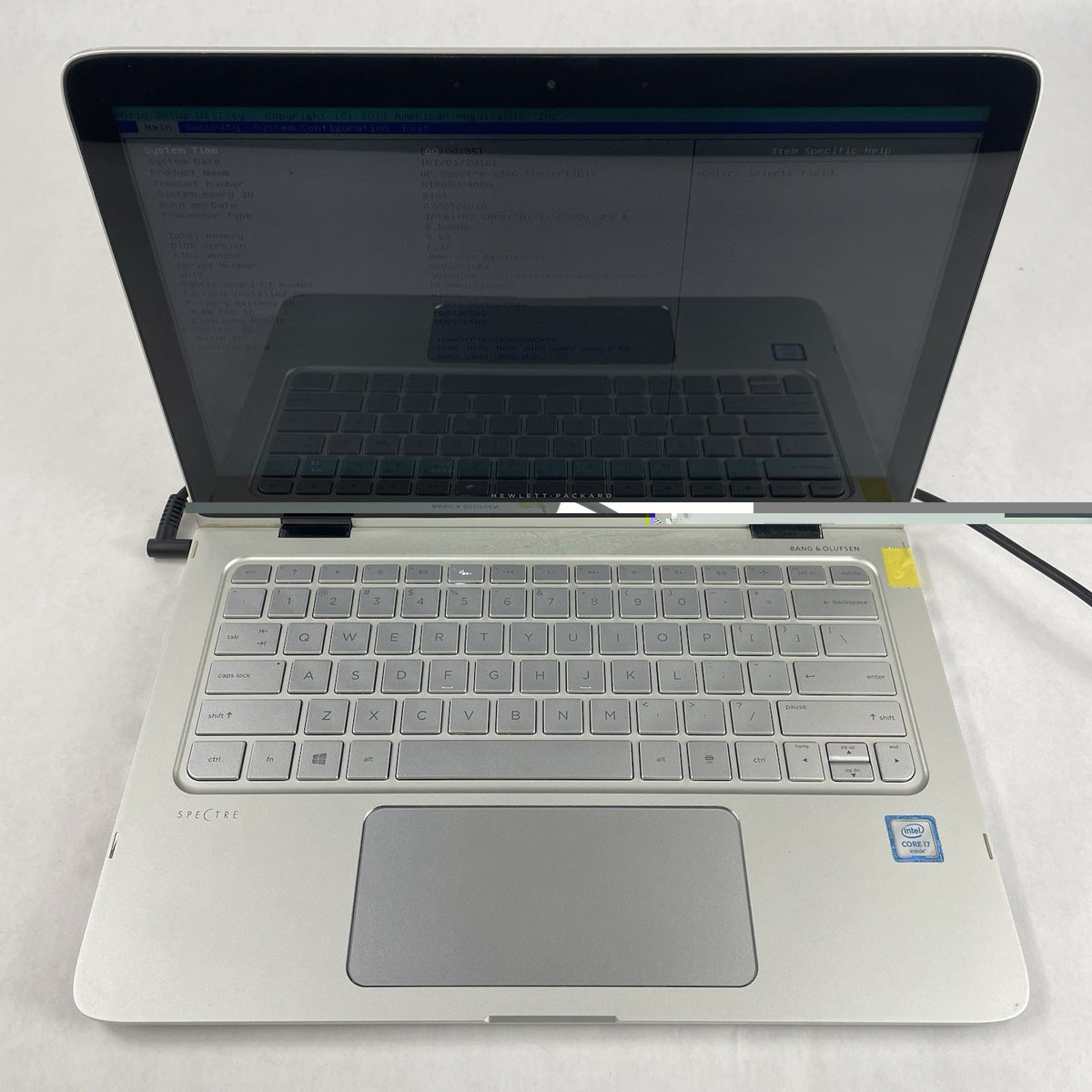 HP Spectre x360 13.3" i7-6500U 2.50 GHz 8 GB RAM No SSD/OS/AC - USB2