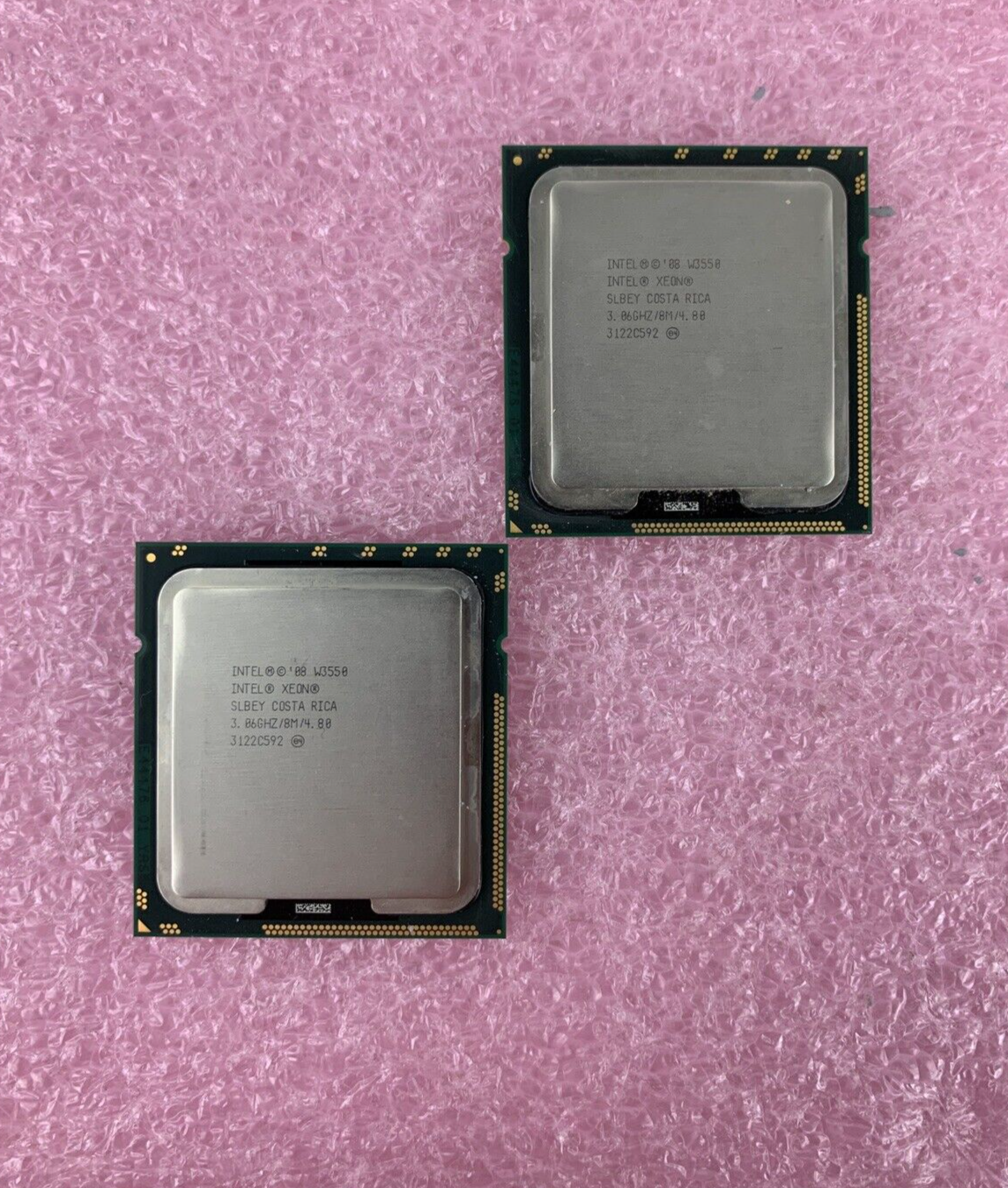 Lot of 2 Intel Xeon W3550 3.06GHz Quad-Core Processor 3122C636 Tested