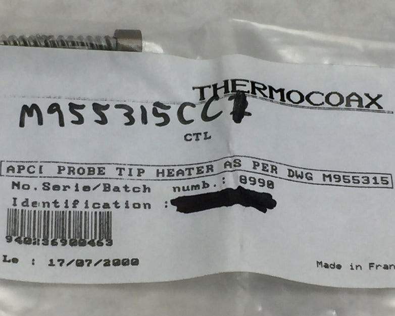 Thermocoax APCI Probe Tip Heater As Per DWG M955315    Factory Sealed