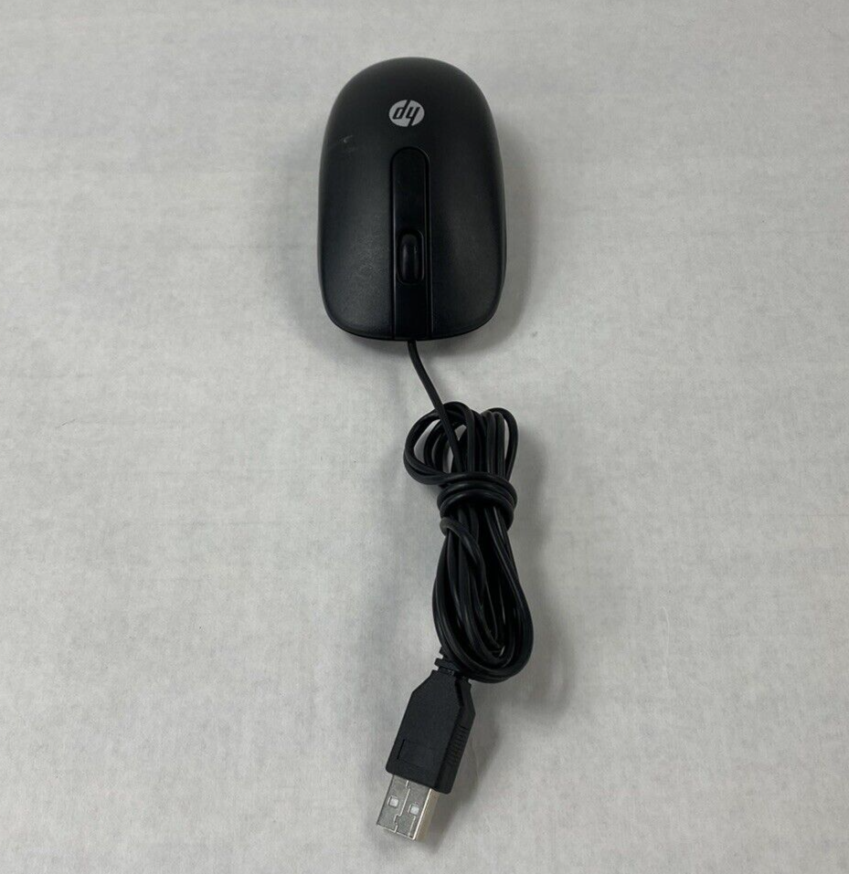 Lot of 4 HP 672652-001 USB 2 Button Optical Mouse Black Tested