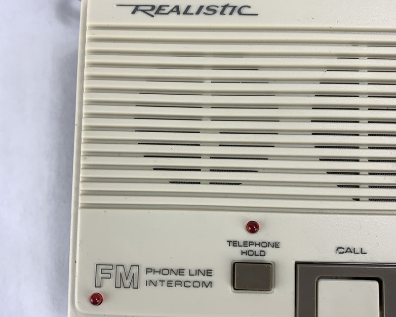 Vintage Realistic 2-Station FM phone-line Intercom System 43-206A