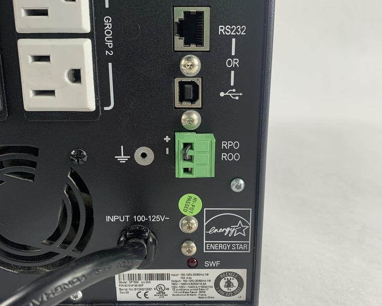 Eaton 5P1500 120V Tower UPS Battery Back Up 1440 VA 11100W Tested No Batteries