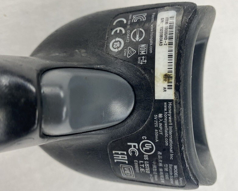 Honeywell 1900GHD-2 USB Barcode Scanner with USB Cable