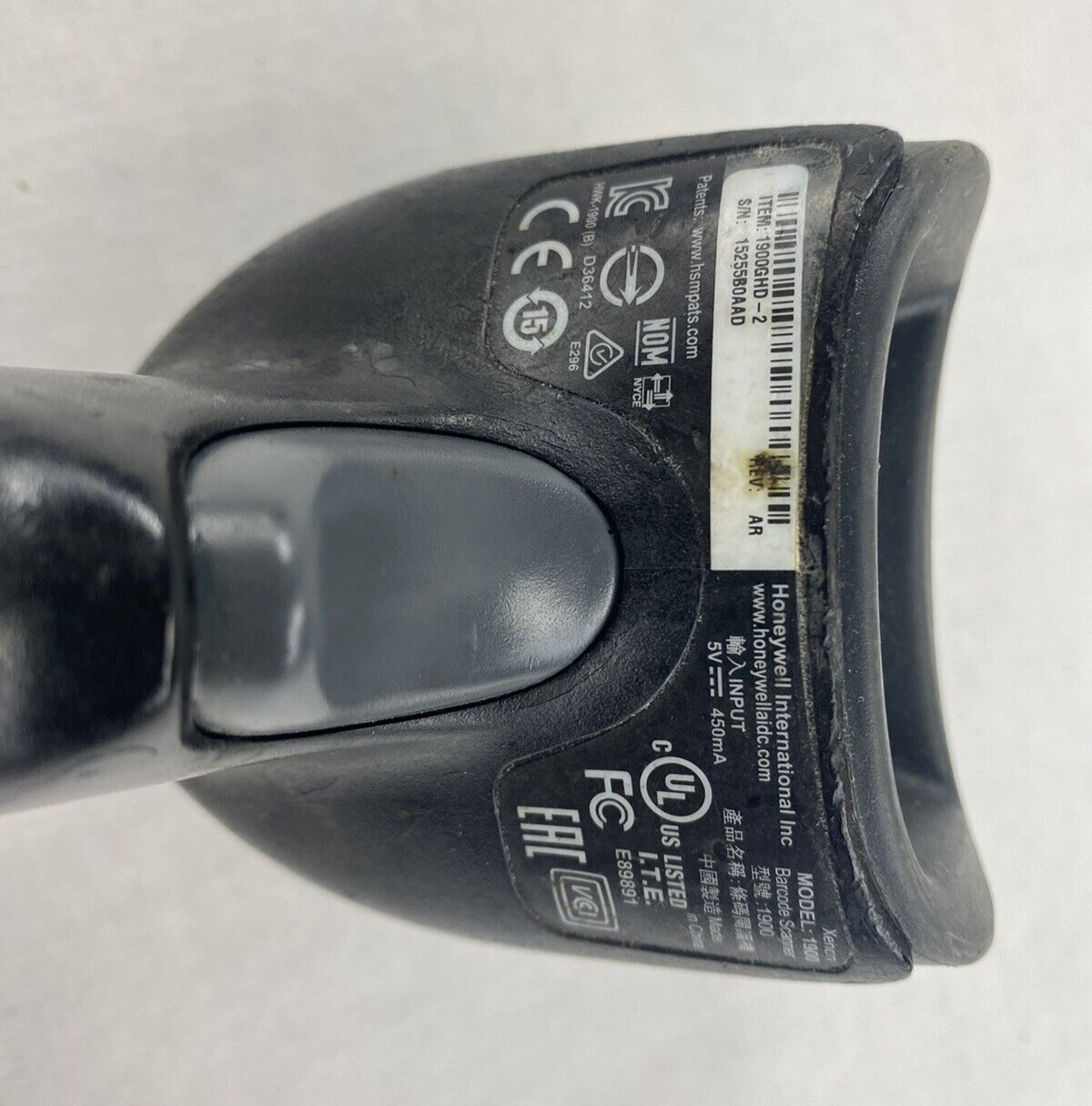 Honeywell 1900GHD-2 USB Barcode Scanner with USB Cable