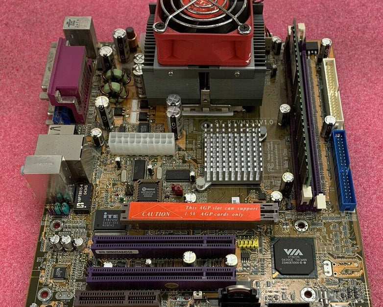 SOYO SY-K7VM333 Motherboard mATX AMD Sempron 2500T 1.75GHz 256MB RAM w/ Shield
