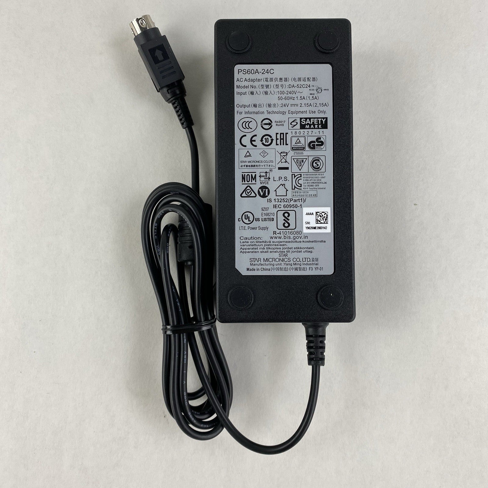 Star Micronics PS60A-24C 24V 2.15A AC Adapter (Lot of 15)