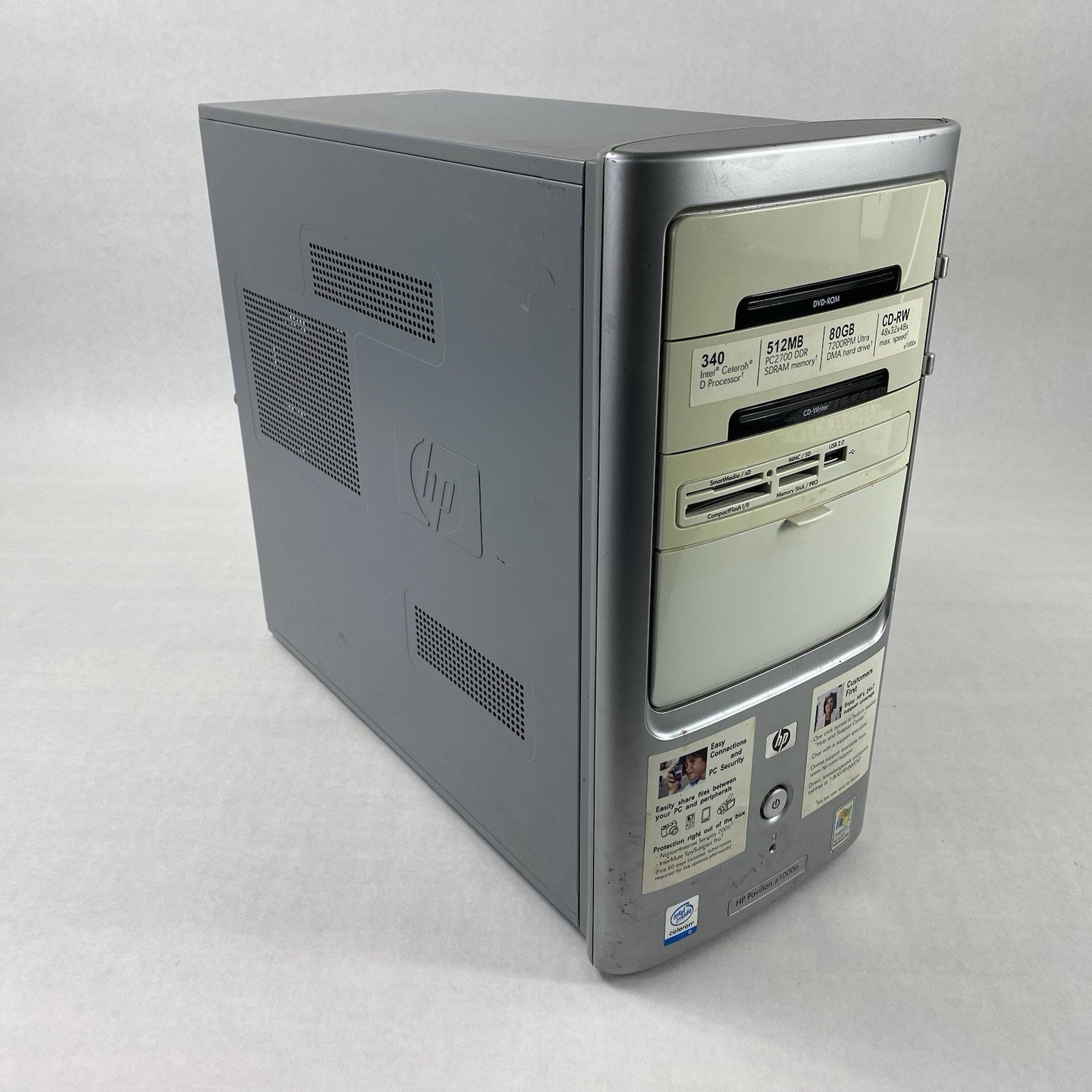 HP Pavilion a1000n MT Intel Celeron 2.93GHz 1GB RAM No HDD No OS