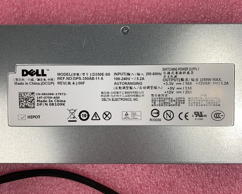 Dell D350E-S0 Rev 00F 350W Switching Power Supply