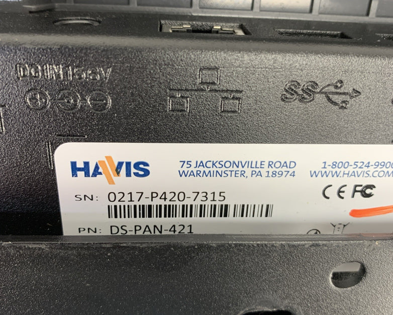 Havis DS-PAN-421 Docking Station with Mounting Plate - No Key No Cord - Tested