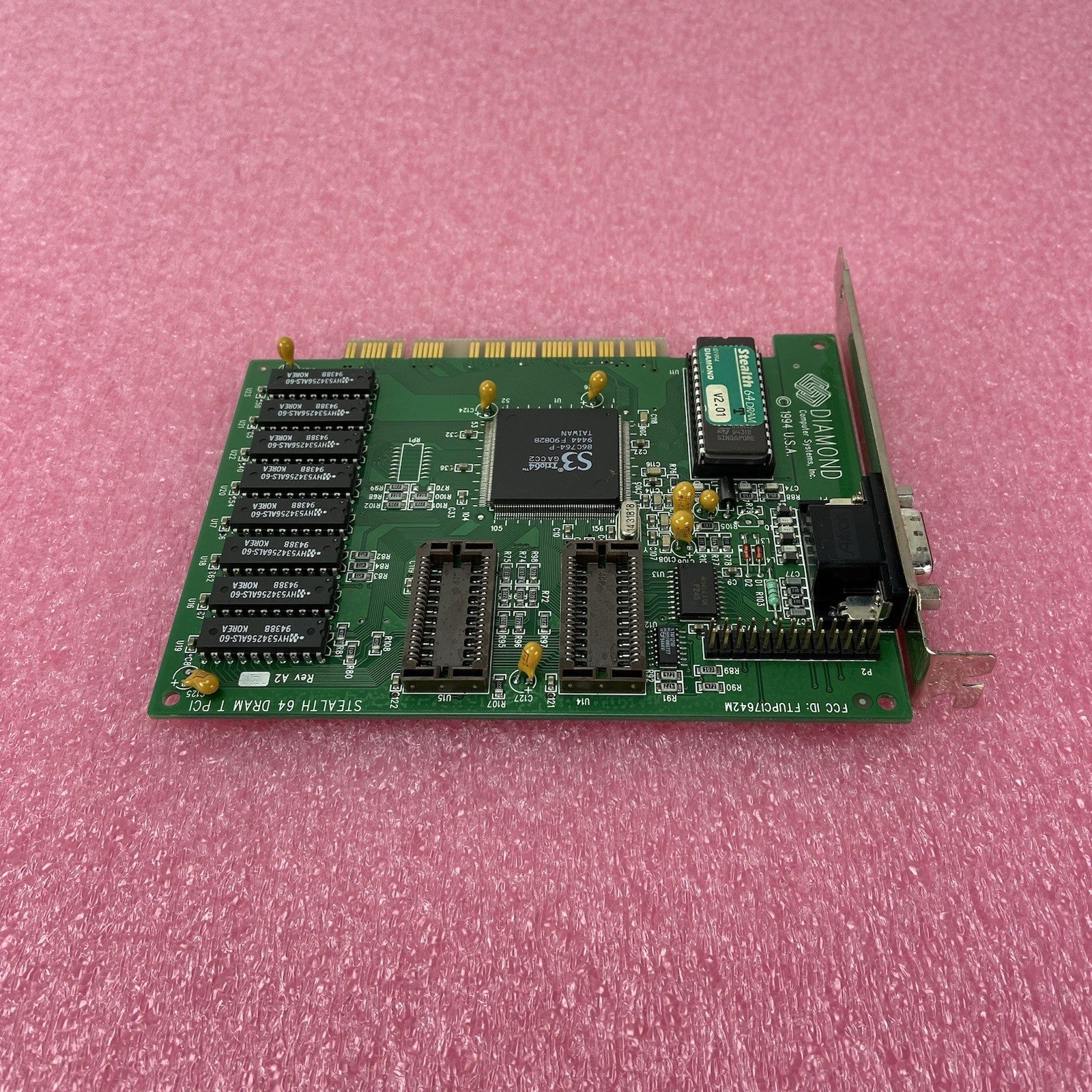 Diamond Stealth 64 DRAM T PCI Graphics Card S3 Trio64 V2.01 VGA1